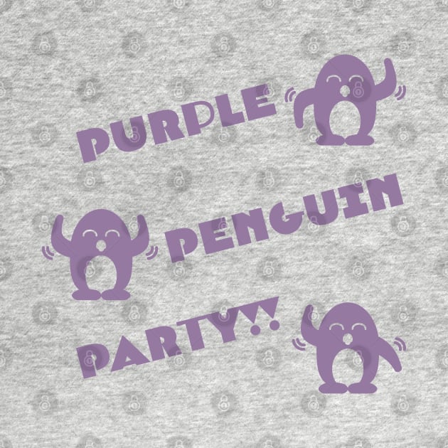 Purple Penguin Party by Nightgong